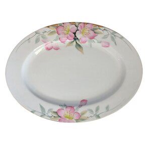Noritake Azalea China Platter Pink Floral 12" red mark